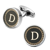 A-Z French Style Initial Cufflinks Alphabet Buttons Men's Twins Wedding