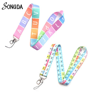 Periodic Table of Elements Lanyard Keychain Chemistry Ribbon Neck Strap