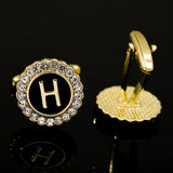 Galaxy Golden Gear Crystal Cufflinks Formal Shirt Jewelry Gift