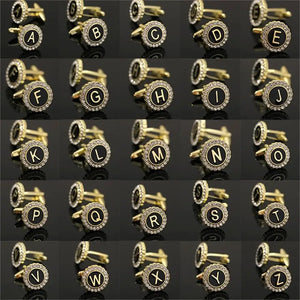 Galaxy Golden Gear Crystal Cufflinks Formal Shirt Jewelry Gift