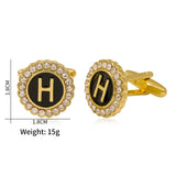 Galaxy Golden Gear Crystal Cufflinks Formal Shirt Jewelry Gift