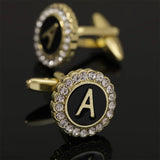 Galaxy Golden Gear Crystal Cufflinks Formal Shirt Jewelry Gift