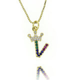 Initials & Crown Accessories Small Pendant Choker Necklace