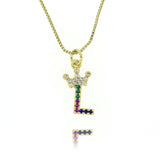 Initials & Crown Accessories Small Pendant Choker Necklace