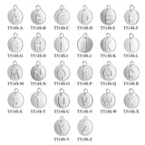 26 Initials Pendants 12mm A-Z Stainless Steel DIY Necklace Charm