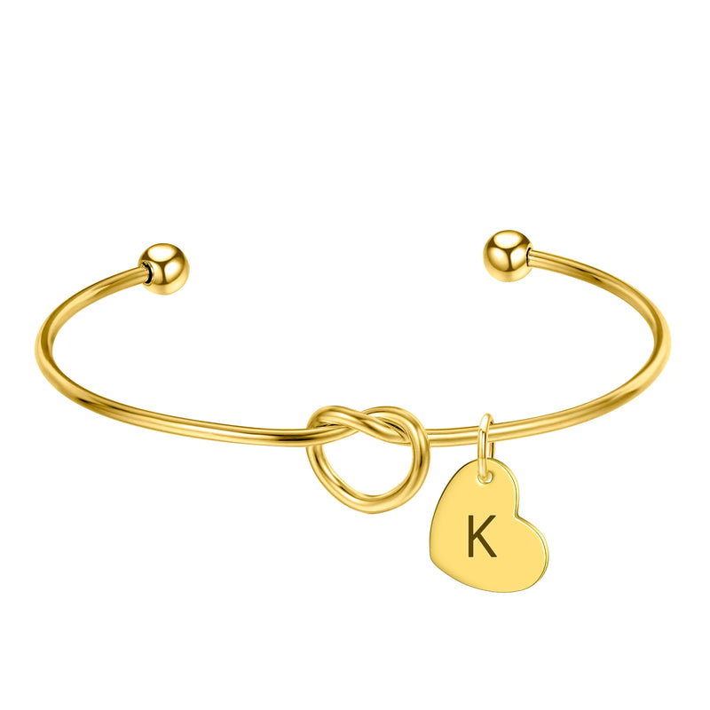 Heart Charm Bracelet for Women, Personalized Metal Jewelry Gift