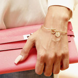 Heart Charm Bracelet for Women, Personalized Metal Jewelry Gift