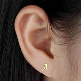 26 Letter Initial Earrings Golden Studs Set Ear Piercing Accessory