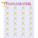 26 Letter Initial Earrings Golden Studs Set Ear Piercing Accessory