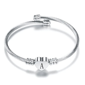Love Bracelet Titanium Steel Open Bangle Women Jewelry Adjustable Size