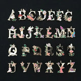 26 Letters Initial A-Z Alphabet Charms Pendant Garden Fairy Tale Jewelry