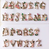 26 Letters Initial A-Z Alphabet Charms Pendant Garden Fairy Tale Jewelry
