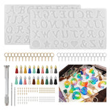 Silicone Letter & Shape Resin Molds for DIY Epoxy Jewelry, Keychains, Pendants