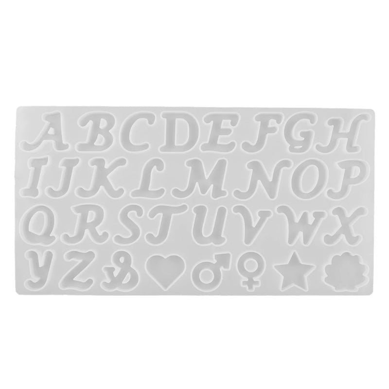 Silicone Letter & Shape Resin Molds for DIY Epoxy Jewelry, Keychains, Pendants