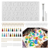 Silicone Letter & Shape Resin Molds for DIY Epoxy Jewelry, Keychains, Pendants
