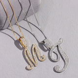 Crystal Letter Pendant Necklace For Women Alphabet Chain Choker Jewellery