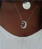 Cz Sterling Silver Wedding Pendant Necklace for Women