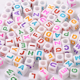 26 Letters Square Acrylic Beads Alphabet Spacer for DIY Jewelry Making
