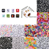 26 Letters Square Acrylic Beads Alphabet Spacer for DIY Jewelry Making