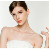 Sterling Silver Zircon Pendant English Letter Jewelry