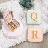 Orange Letters Jewelry Box Portable Organizer Display Travel Jewelry Case