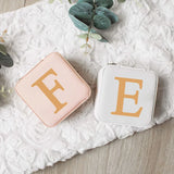 Orange Letters Jewelry Box Portable Organizer Display Travel Jewelry Case