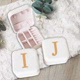 Orange Letters Jewelry Box Portable Organizer Display Travel Jewelry Case