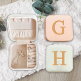 Orange Letters Jewelry Box Portable Organizer Display Travel Jewelry Case