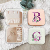 Purple Letters Jewelry Box Organizer Display Travel Jewelry Case