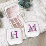 Purple Letters Jewelry Box Organizer Display Travel Jewelry Case