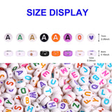26 Acrylic Alphabet Beads 7mm Round Flat DIY Jewelry Making Bracelet Necklace