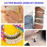 26 Acrylic Alphabet Beads 7mm Round Flat DIY Jewelry Making Bracelet Necklace