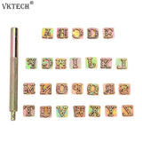 26 Stamps Zinc Alloy Letters Stamping Set Leather Marking Tools DIY Craft
