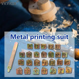 26 Stamps Zinc Alloy Letters Stamping Set Leather Marking Tools DIY Craft