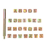 26 Stamps Zinc Alloy Letters Stamping Set Leather Marking Tools DIY Craft