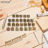 26 Stamps Zinc Alloy Letters Stamping Set Leather Marking Tools DIY Craft
