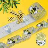 2.5in Hessian Bee Wired Edge Ribbon 26 Yards Crafting Decor