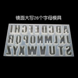 Capital Letters Mold Mirror Pendants for Creative Jewelry