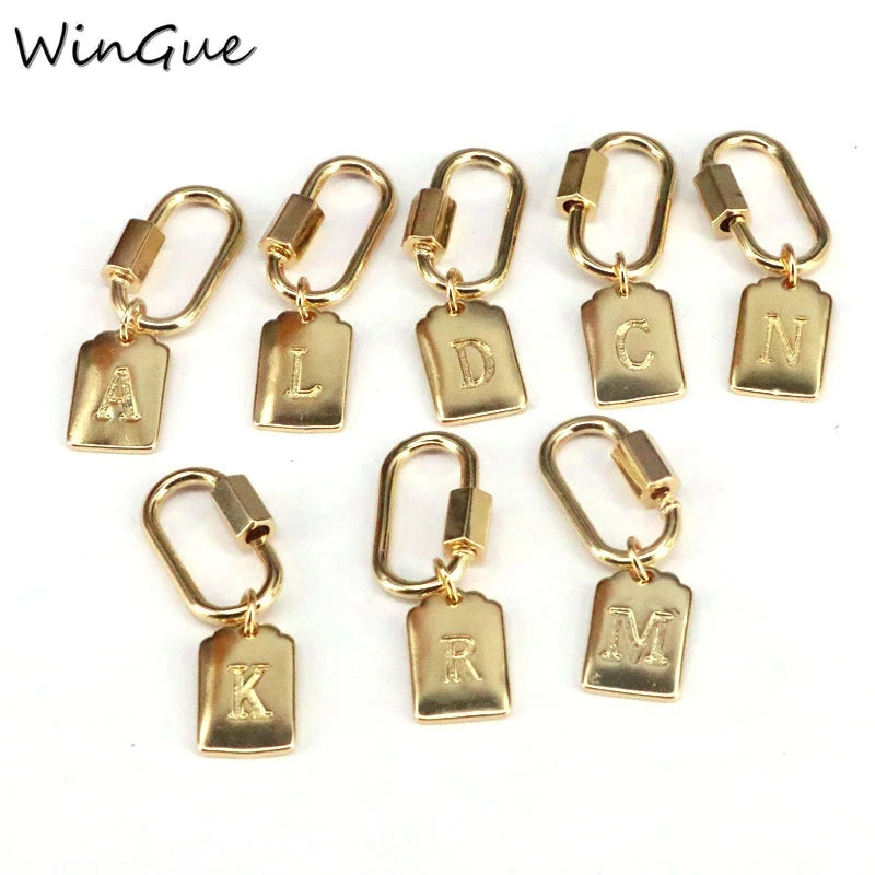 26 Letters Tag Pendants Necklace Alphabets Jewelry Accessories