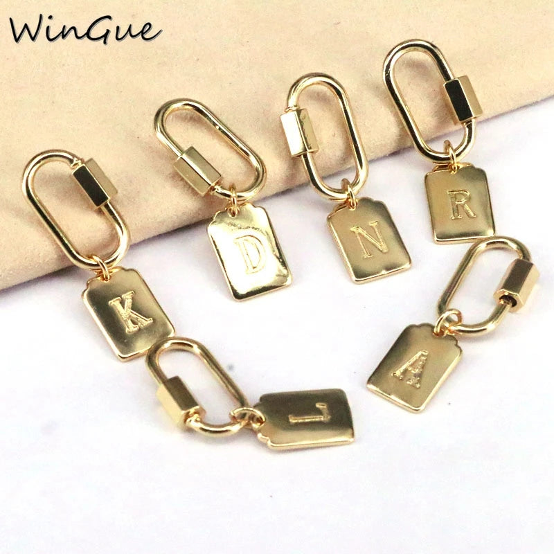 26 Letters Tag Pendants Necklace Alphabets Jewelry Accessories