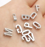 26pcs 3x8mm Stainless Steel Letter A-Z Bead Small Hole Charm