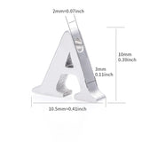 26 pcs/Lot Alphabet Stainless Steel Pendant DIY Jewelry Charms