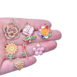 26 pcs Mixed Flowers Charms for DIY Jewelry Making Earrings Necklace
