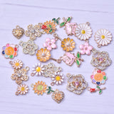 26 pcs Mixed Flowers Charms for DIY Jewelry Making Earrings Necklace