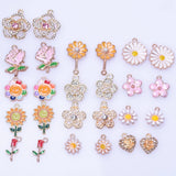 26 pcs Mixed Flowers Charms for DIY Jewelry Making Earrings Necklace
