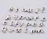Stainless Steel Letter A-Z Mirror Polished Bead 1.8mm Hole