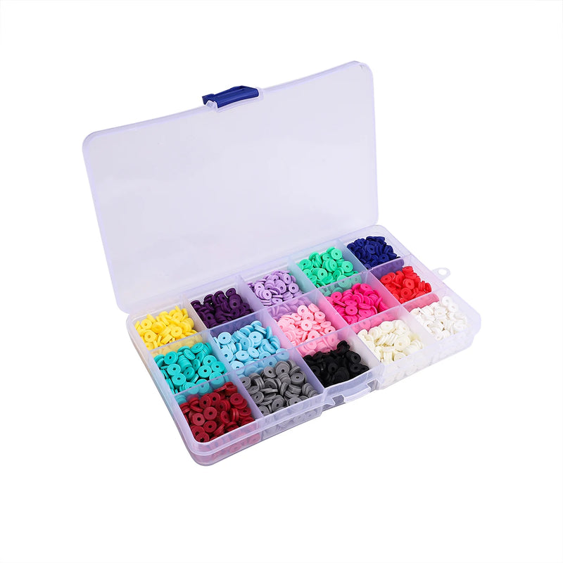 6mm Fluffy Slice Charm Candy Colors Soft Clay Beads DIY