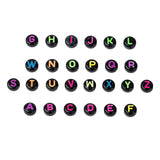 2600Pcs 7mm Alphabet Beads Flat Round Beads for DIY Jewelry Making