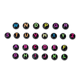 2600Pcs 7mm Alphabet Beads Flat Round Beads for DIY Jewelry Making
