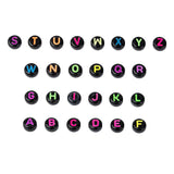 2600Pcs 7mm Alphabet Beads Flat Round Beads for DIY Jewelry Making